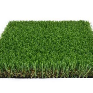 Lush green artificial turf